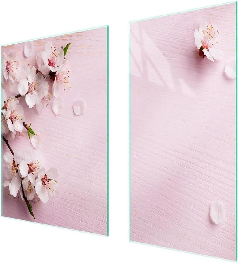 Universele afdekplaat set Werkbladbeschermer fornuis Keukenwerkblad beschermen Gehard glas krasvast 75 x 52 cm Veelkleurig