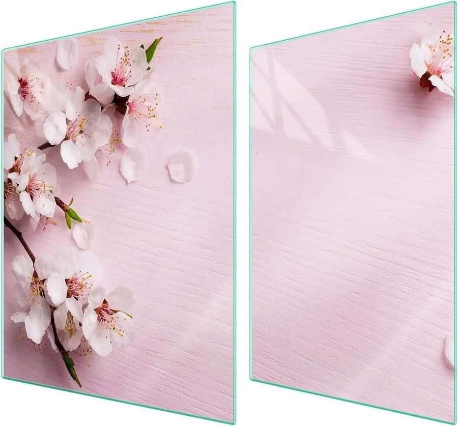 Universele afdekplaat set Werkbladbeschermer kookplaat Keuken beschermen en decoreren Gehard glas krasvast 70x52 cm Veelkleurig