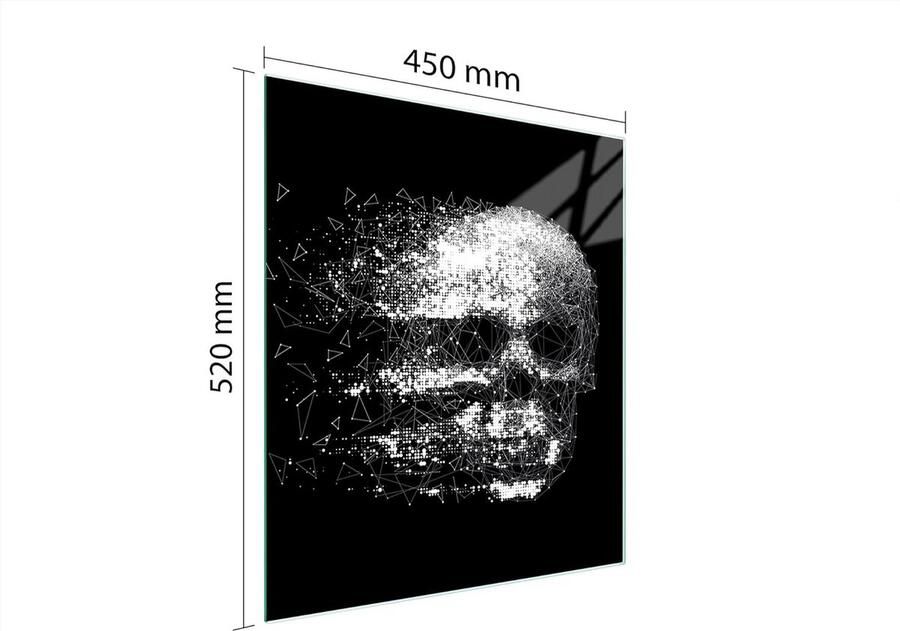 Universele Afdekplaat voor Kookplaat 45x52 cm Spatbescherming en Snijplank van Glas