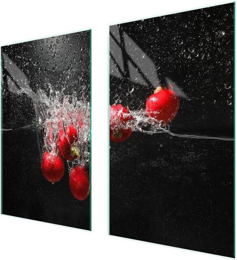 Universele Afdekplaat Werkbladbeschermer Kookplaat Keuken Beschermen Gehard Glas Krasvast 75 x 52 cm Veelkleurig