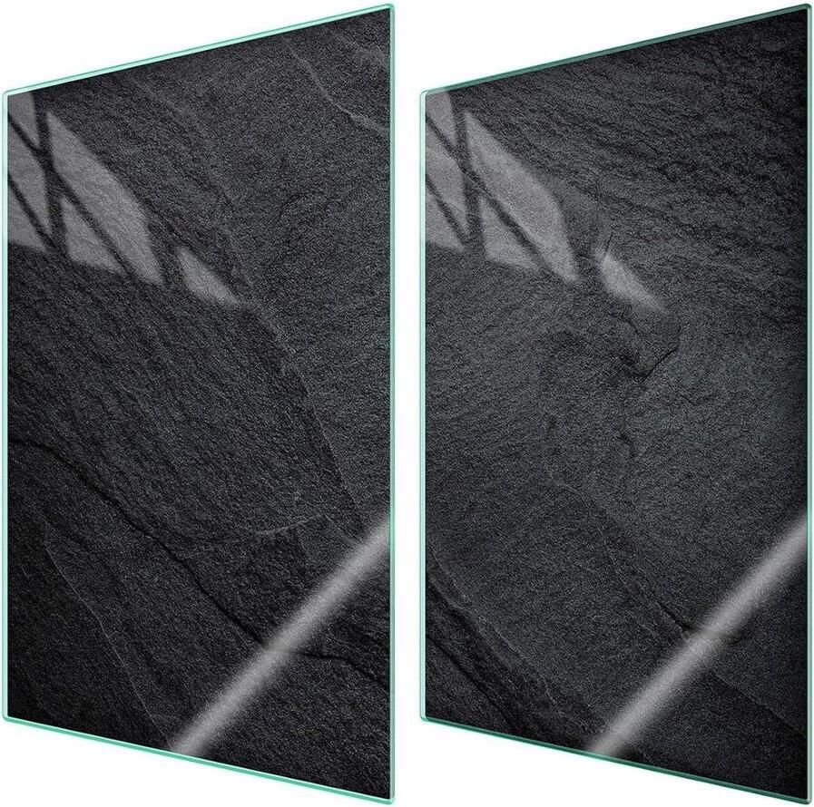 Universele Afdekplaten Kookplaat Beschermers Keuken Beschermen Gehard Glas 2 x 35 x 52 cm Leisteen