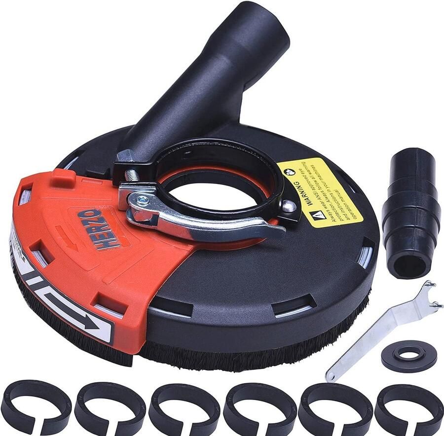 Universele afzuigkap voor haakse slijper 180 mm Effectieve stofafzuiging