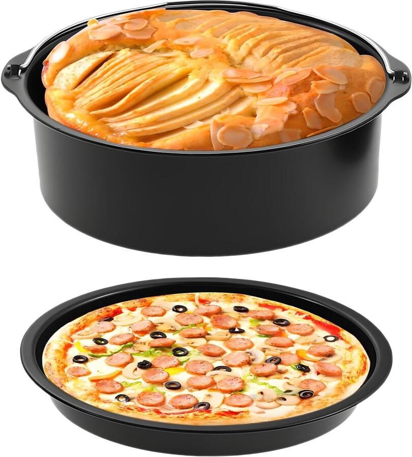 Universele Bakaccessoires voor Heteluchtfriteuses Bakvormen en Pizza Pan
