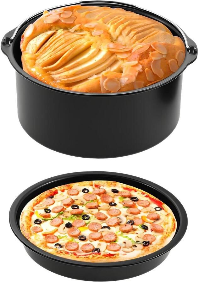 Universele Bakaccessoireset voor Heteluchtfriteuse met Taart- en Pizzavorm
