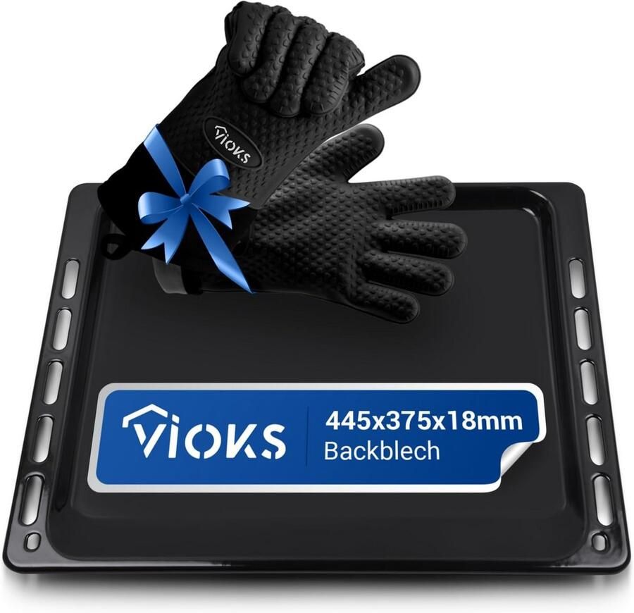 Universele Bakplaat 44 5 x 37 5 cm met 2 Siliconen Ovenwanten Ovenaccessoires