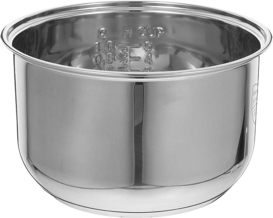 Universele binnenpan van roostervrij staal binnenpan voor rijstkoker 2 liter voor stomen en koken thuisgebruik