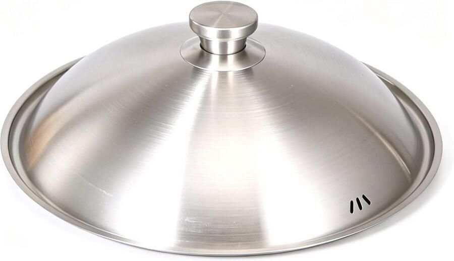 Universele Dekselhoes Potdeksel Pannen Koken en Braden Hittebestendige Knop 30-38 cm Zilver