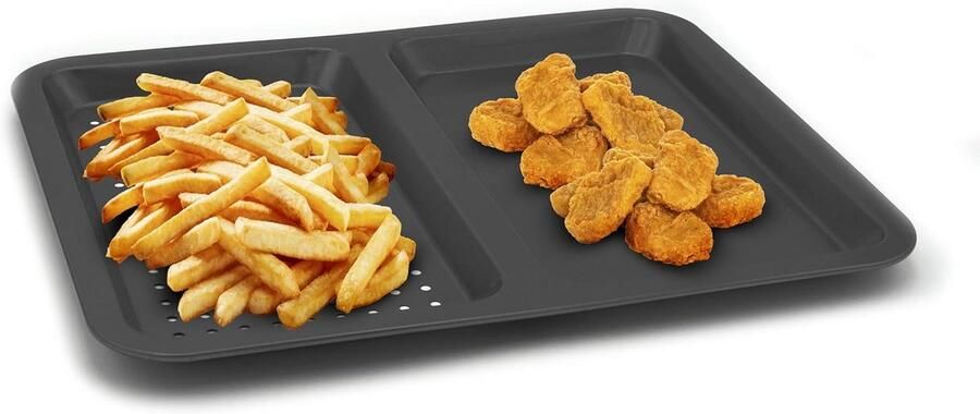 Universele Friet en Snack Bakplaat met 2 Antiaanbak Schalen voor Oven