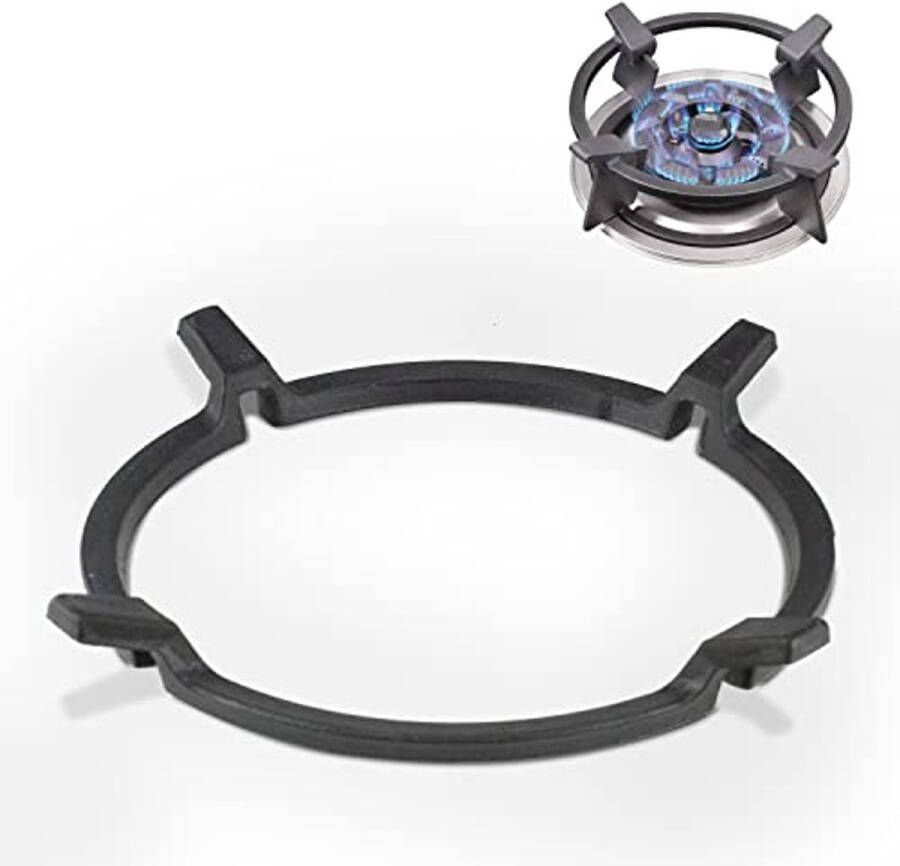 Universele gietijzeren wokpan met antislip kookplaat en panrek 16 cm