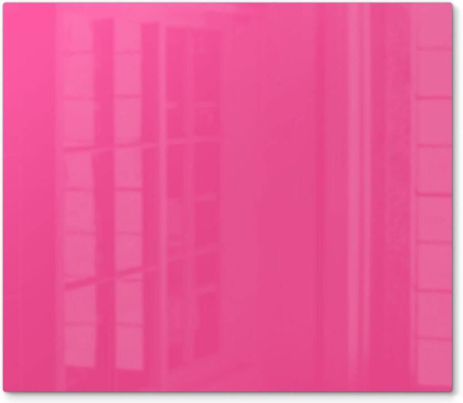 Universele Glasplaat voor Kookplaat Hittebestendige Afdekplaat & Snijplank 60x52 cm Roze