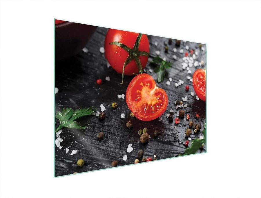 Universele Glazen Afdekplaat voor Kookplaat 70x52 cm Spatscherm en Snijplank