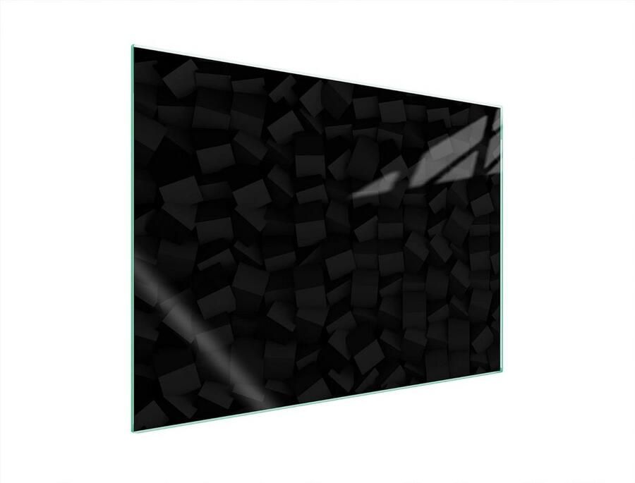 Universele Glazen Afdekplaat voor Kookplaat 70x52 cm Spatwand en Decoratieve Snijplank