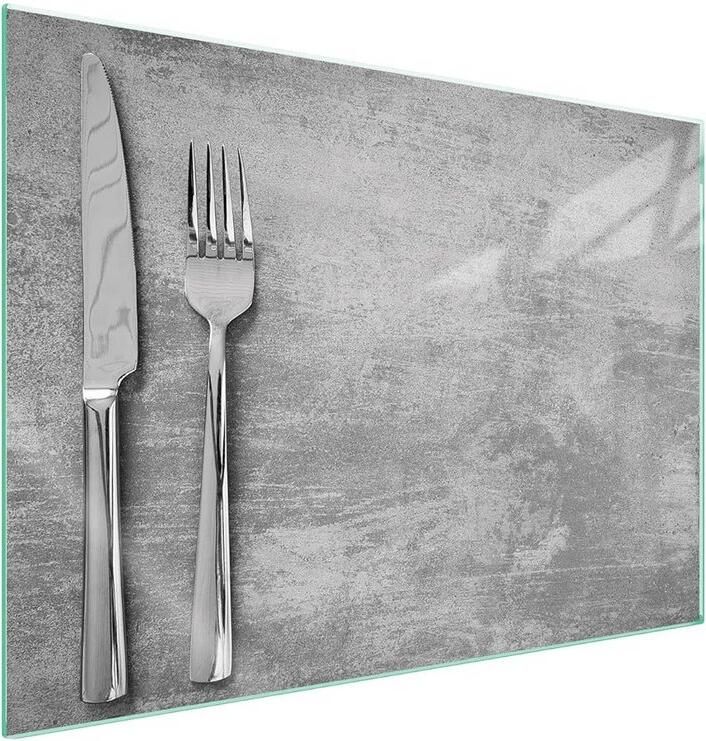 Universele Glazen Afdekplaat voor Kookplaat 70x52 cm Spatwand en Snijplank