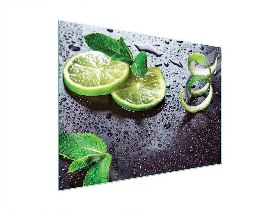 Universele Glazen Afdekplaat voor Kookplaat 70x52 cm Spatwand en Snijplank