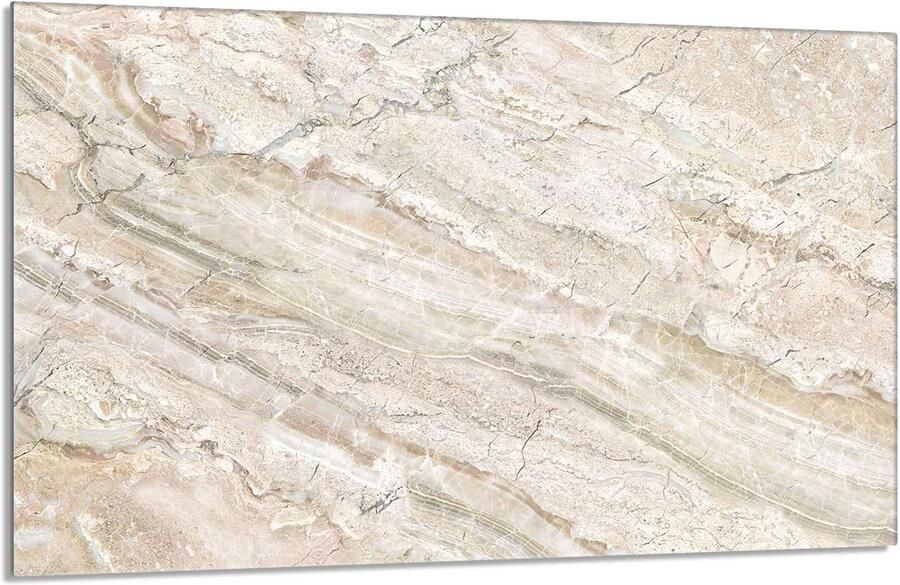 Universele Glazen Kookplaat Afdekplaat Snijplank Hittebestendig en Decoratief (80x52 cm)