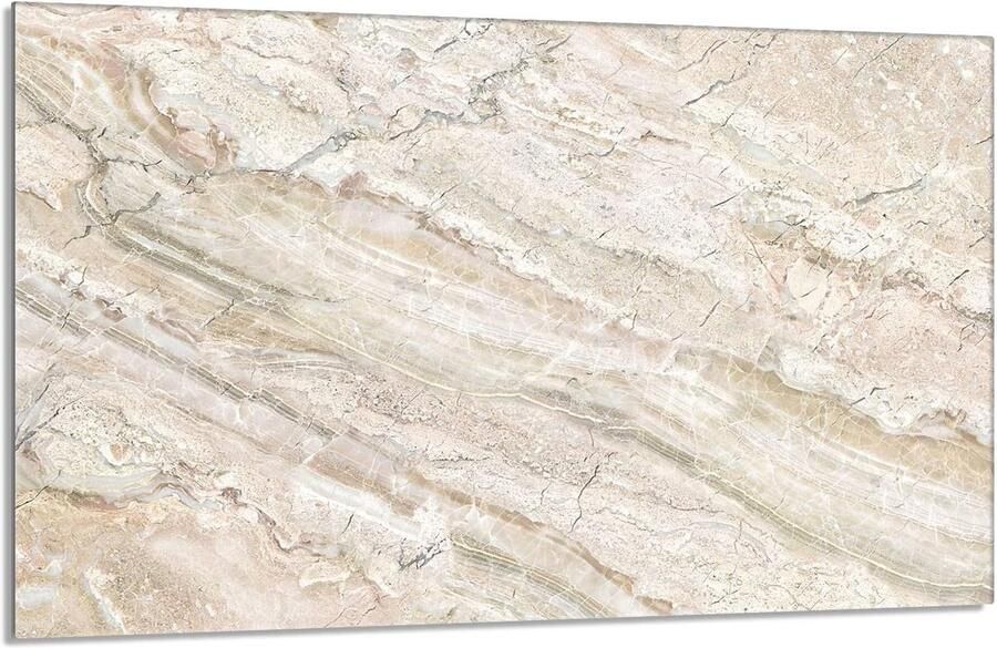 Universele Glazen Kookplaat Afdekplaat Snijplank Hittebestendig en Decoratief (80x52 cm)