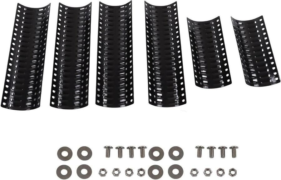 Universele Grill Platen Warmte Schild Barbecue Onderhoud Gelijkmatige Warmte 2 Sets Zilver