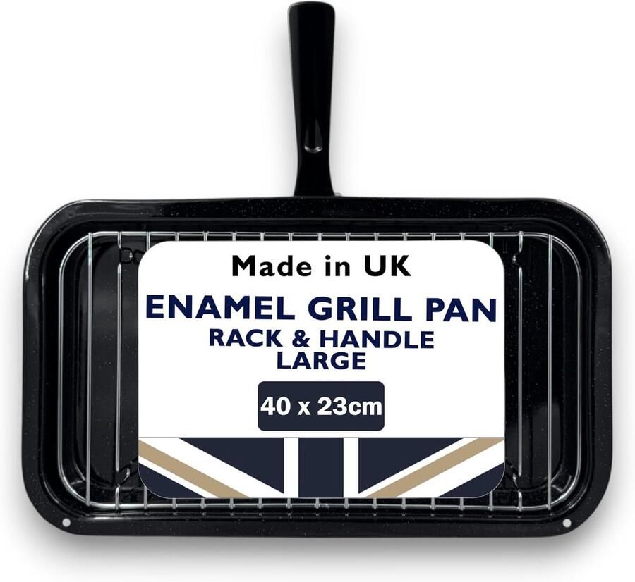 Universele Grillpan Draadrek Ovenpan Kamperen Koken Glasachtig Glazuur 41cm Groot