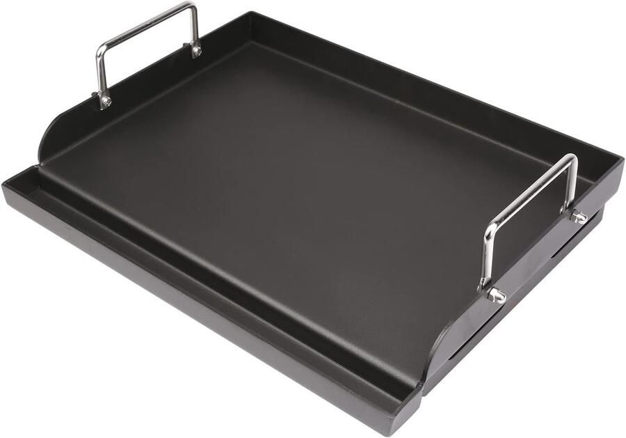 Universele Grillplaat Bakplaat BBQ Buiten Koken Geavanceerde Antiaanbaklaag 43 x 33 cm Zwart