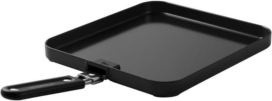 Universele Grillplaat Bakplaat Barbecue Kamperen Grillen Met Afneembare Handgreep 27 x 25 cm Zwart