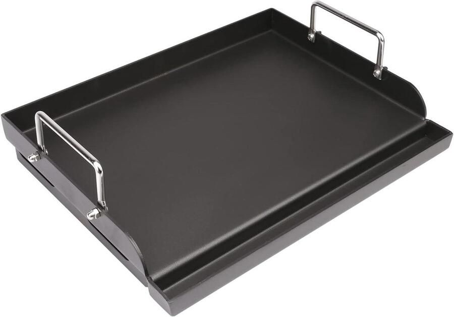 Universele Grillplaat Bakplaat BBQ Buiten Koken Geavanceerde Antiaanbaklaag 43 x 33 cm Zwart