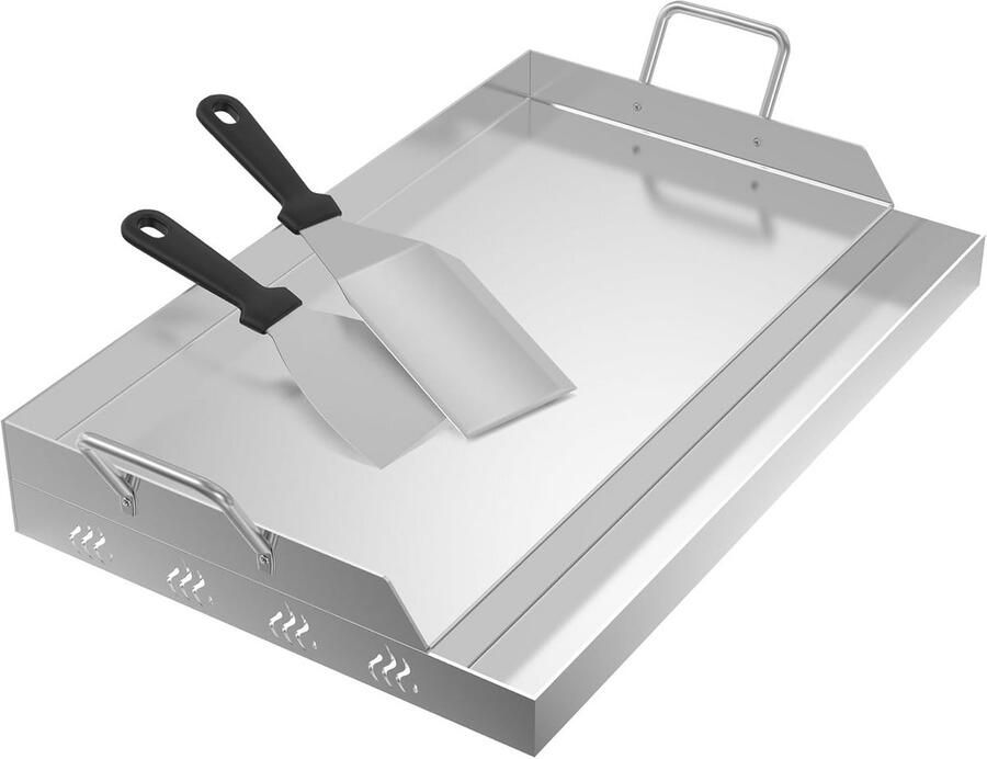 Universele Grillplaat Roestvrij Staal 54x32 cm Geschikt voor BBQ en Gasgrill