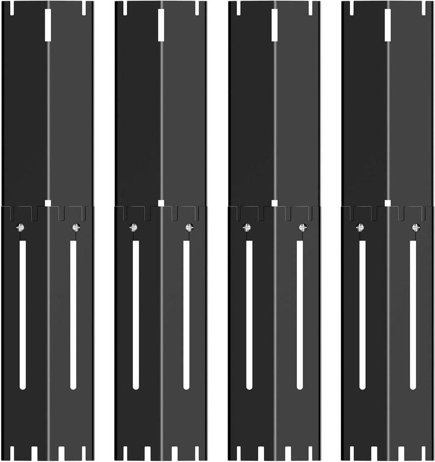 Universele Grillplaten BBQ Warmteverdeler Smaak Verbeteren Verstelbare Lengte 34-53.5 cm Zwart