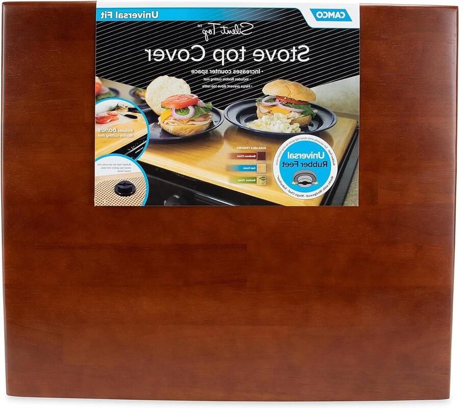 Universele Hob Cover Kookplaat Afdekking Extra Werkruimte Ratelvrij 49.5 x 43.2 cm Bordeaux