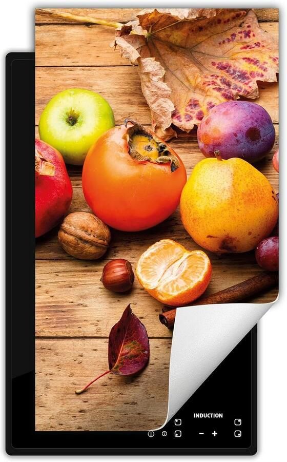 Universele Inductie Kookplaat Beschermer 30x52 cm Houten Fruit Design Hittebestendige Afdekplaat