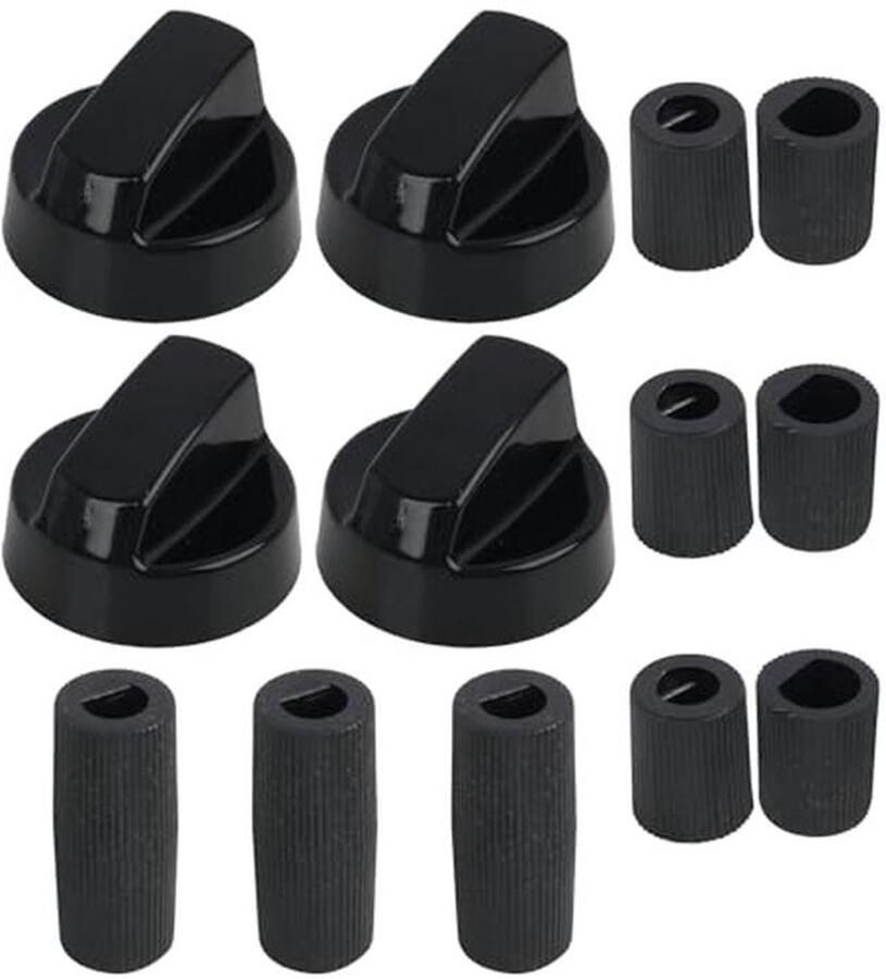 Universele Keukenknoppen voor Ovens en Kookplaten 4-Pack met 5 Adapters