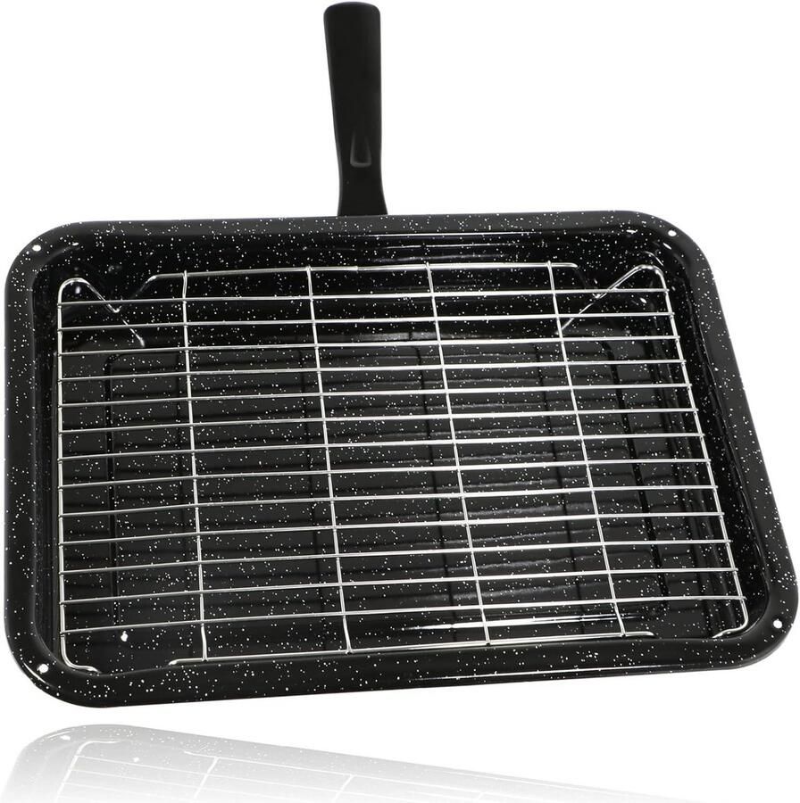 Universele Kleine Oven- en Grillpan Set met Rooster en Afneembaar Handvat