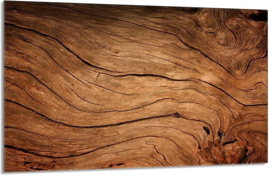 Universele Kookplaat Afdekplaat Hout 80x52 cm Afdekplaat Inductie Keramisch & Gas Snijplank en Spatscherm