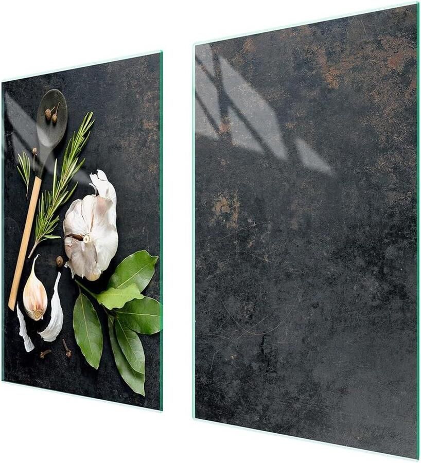 Universele kookplaat afdekplaten Werkblad beschermers Keuken decoreren Gehard glas 75 x 52 cm Multicolour