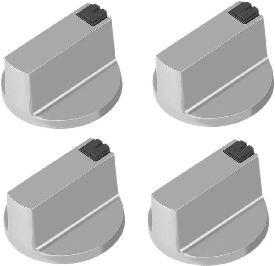 Universele Kookplaat Knoppen Draaibare Schakelaars Oven Keuken Reparatie Zinklegering Materiaal 6 mm As Diameter Zilver