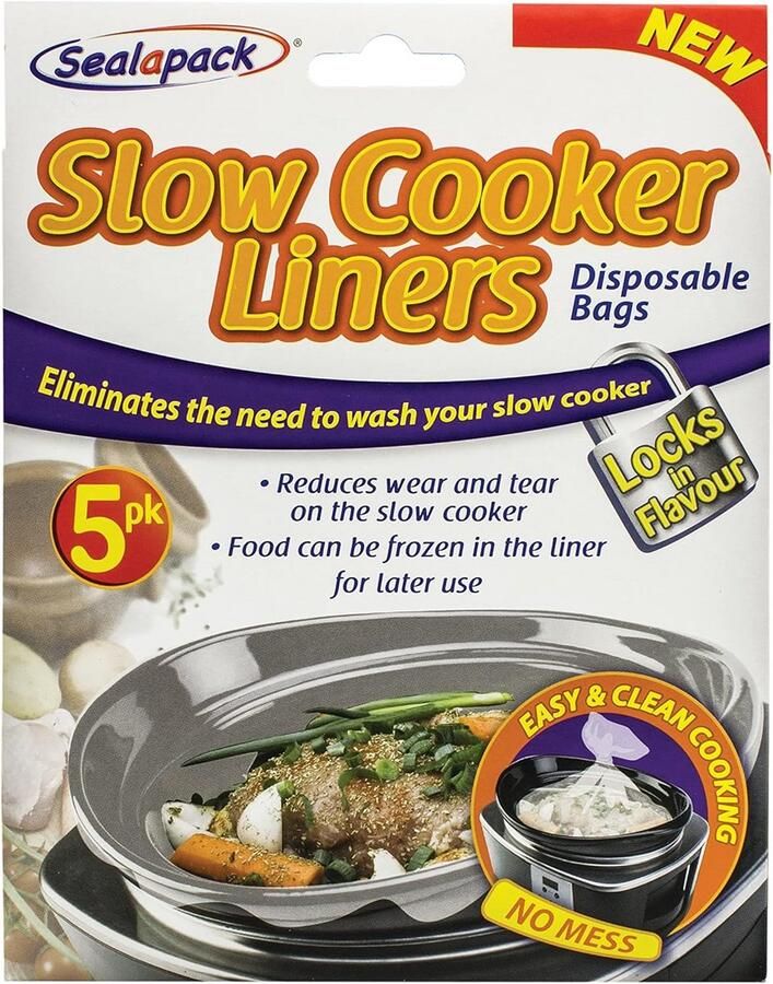 Universele Kookzakken voor Slowcookers 5 Stuks voor Ronde en Ovale Kookplaten