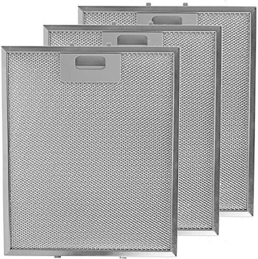 Universele metalen vetfilter voor afzuigkap 3 stuks