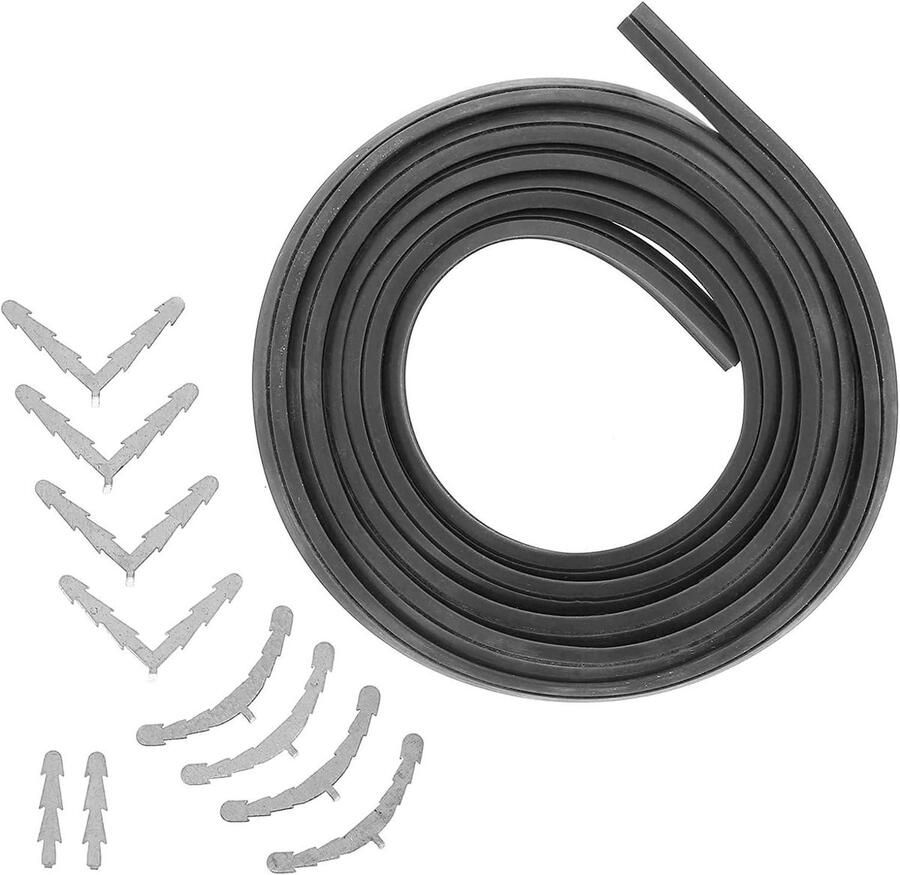 Universele Oven Deurpakking Fornuis Afdichting Kit Oven Reparatie 3-in-1 Kit 2.92 Meter Zwart