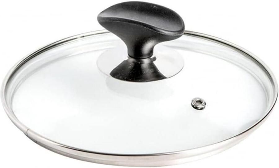 Universele Pan Deksel Wok Deksel Kookgerei Koken Voorkomen Overkoken Met Ventilatiegat 32 cm Zilver