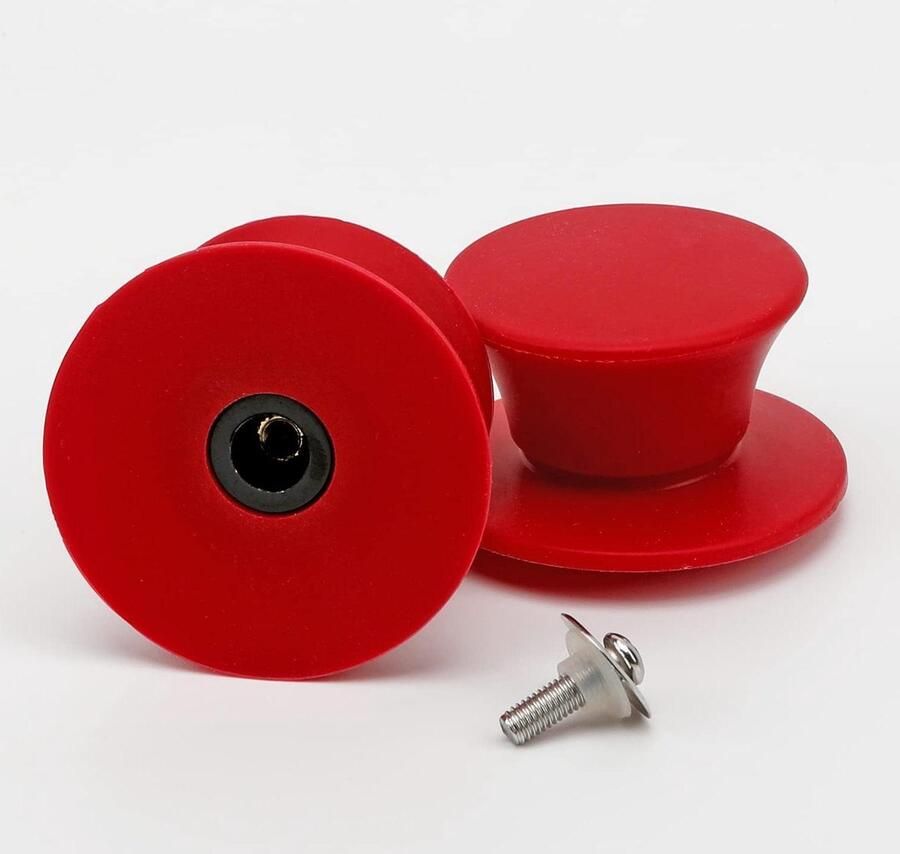 Universele Pannendeksel Knop Pannenhandvat Vervanging Koken Zonder Verbranden Hittebestendig Silicone 2 Stuks Rood