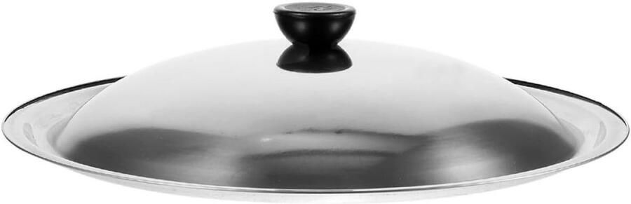 Universele Pannendeksel Reserve Deksel Koken en Bakken Hittebestendige Knop 31 cm Diameter Zilver