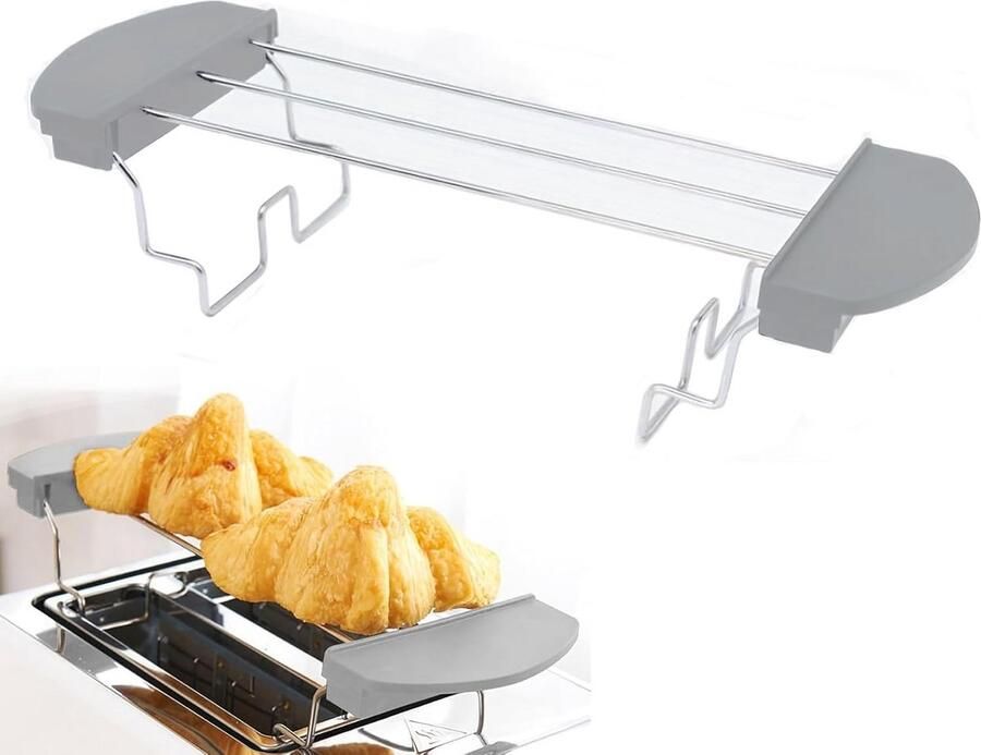 Universele RVS Grillhouder voor Roosteren en Opwarmen van Brood en Croissants