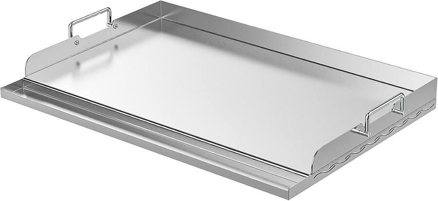 Universele RVS Grillplaat Rechthoekig voor Gas & Houtskool BBQ Plancha Kookoppervlak 58x40cm