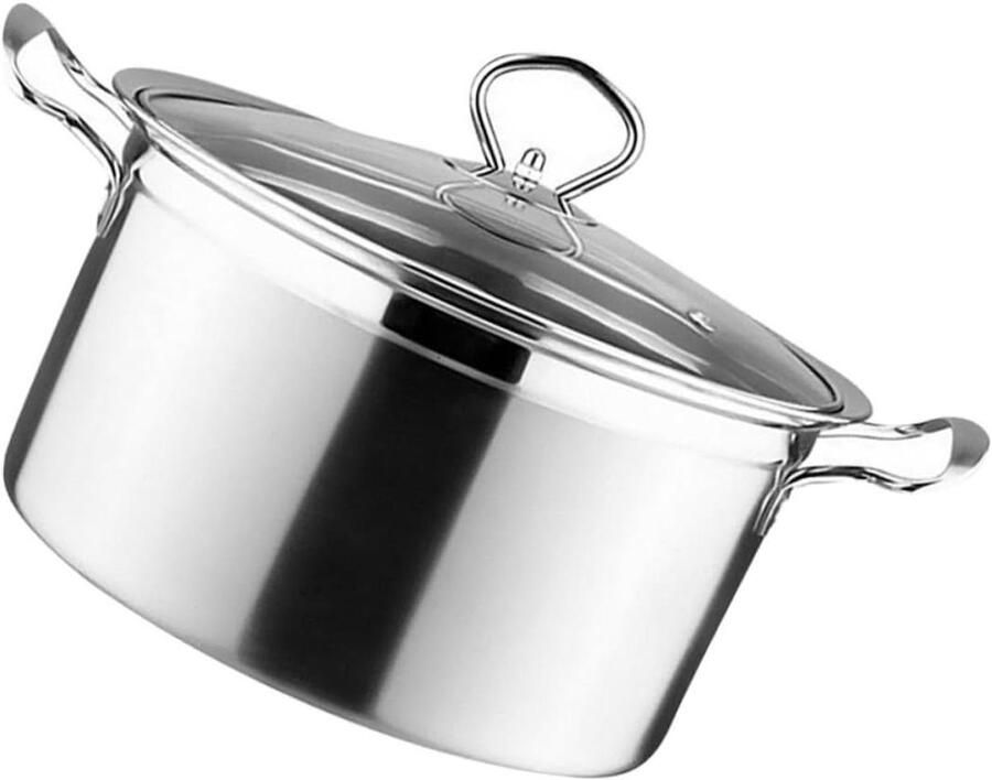Universele Soepkoker Kookpot Gezellige Maaltijden Hitteverdelend 24x13CM Zilver