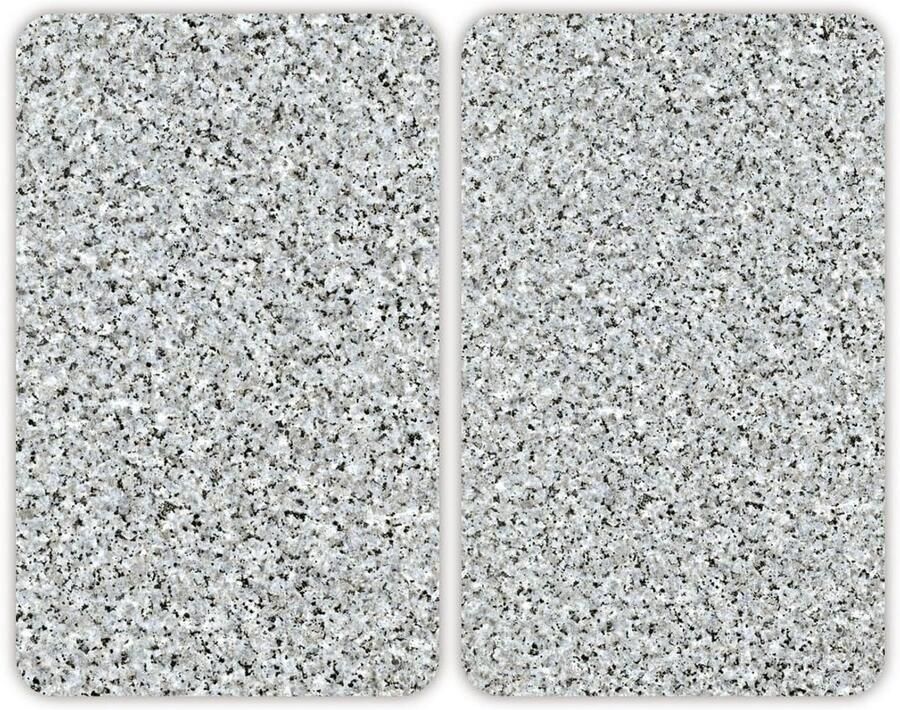 Universele Spatdeksel Set 2 Stuks Graniet Look voor Alle Fornuizen Hittebestendig en Krasvrij