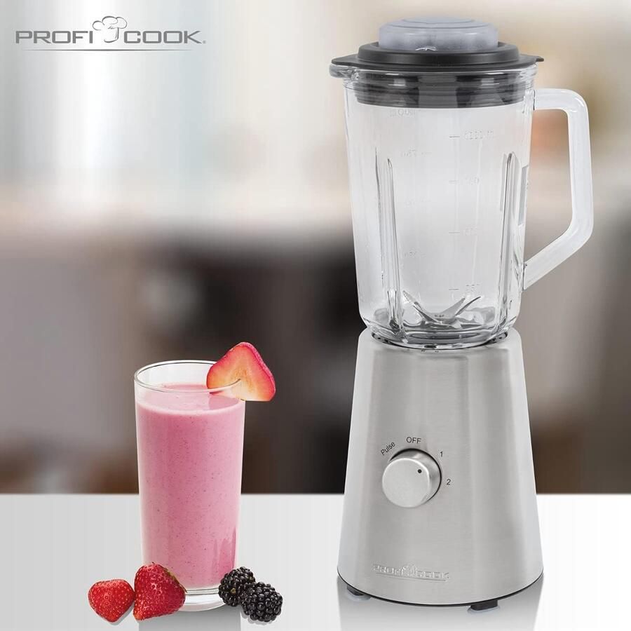 Universele Staande Mixer met 4 Snelheden en Glazen Mengbeker Ideaal voor Smoothies en Sauzen