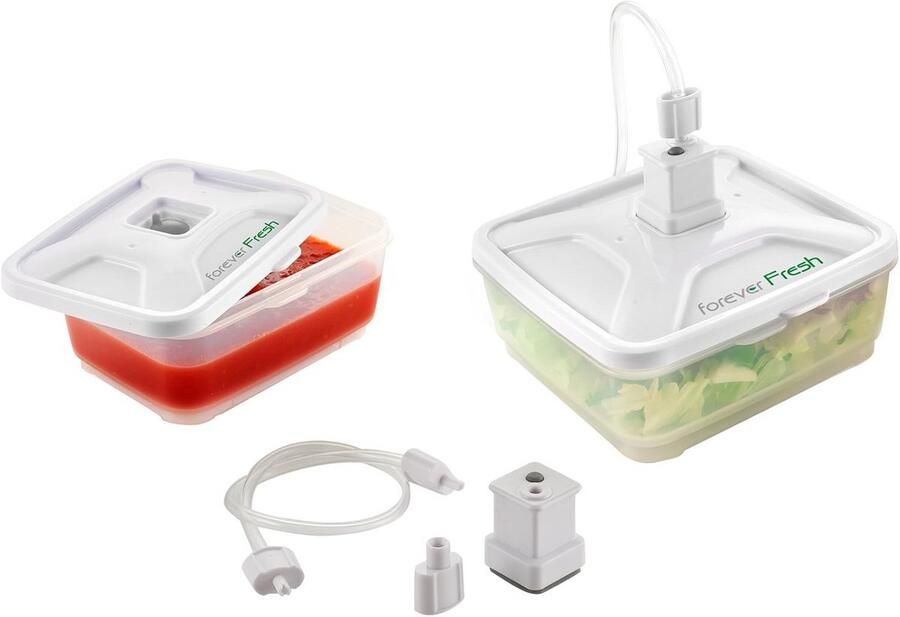 Universele Vacuüm Bewaarcontainers Set (600 ml & 900 ml) Voedsel Langer Vers Houden