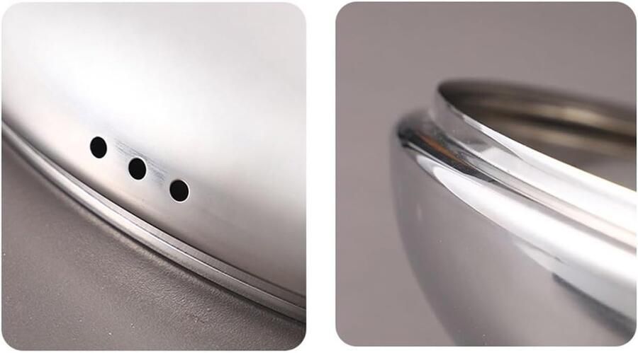 Universele Wokdeksel Pandeksel Glas Efficiënt Koken Inzet van gehard glas 16-34 cm Zilver