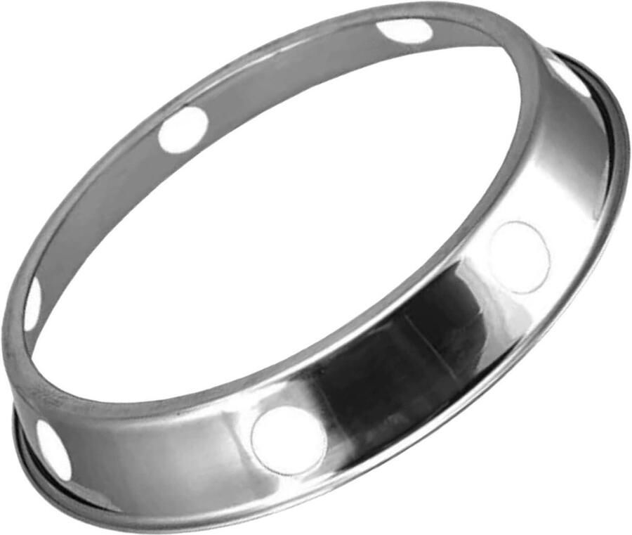 Universele Wokring Pannenhouder Steunring Stabiel Koken Roestvrij Staal 23 cm Diameter Zilver