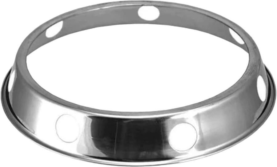 Universele Wokring Pannensteun Gasfornuis Stabiel Koken Hittebestendig Roestvrij Staal 23.3 cm Diameter Zilver