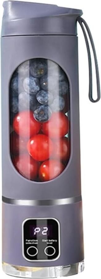USB-oplaadbare draagbare mixer met 8 messen mini ijshakselaar met digitaal display en 3 werkstanden